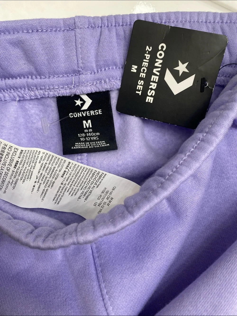 Girls’ Converse Purple Athletic Shorts with Logo